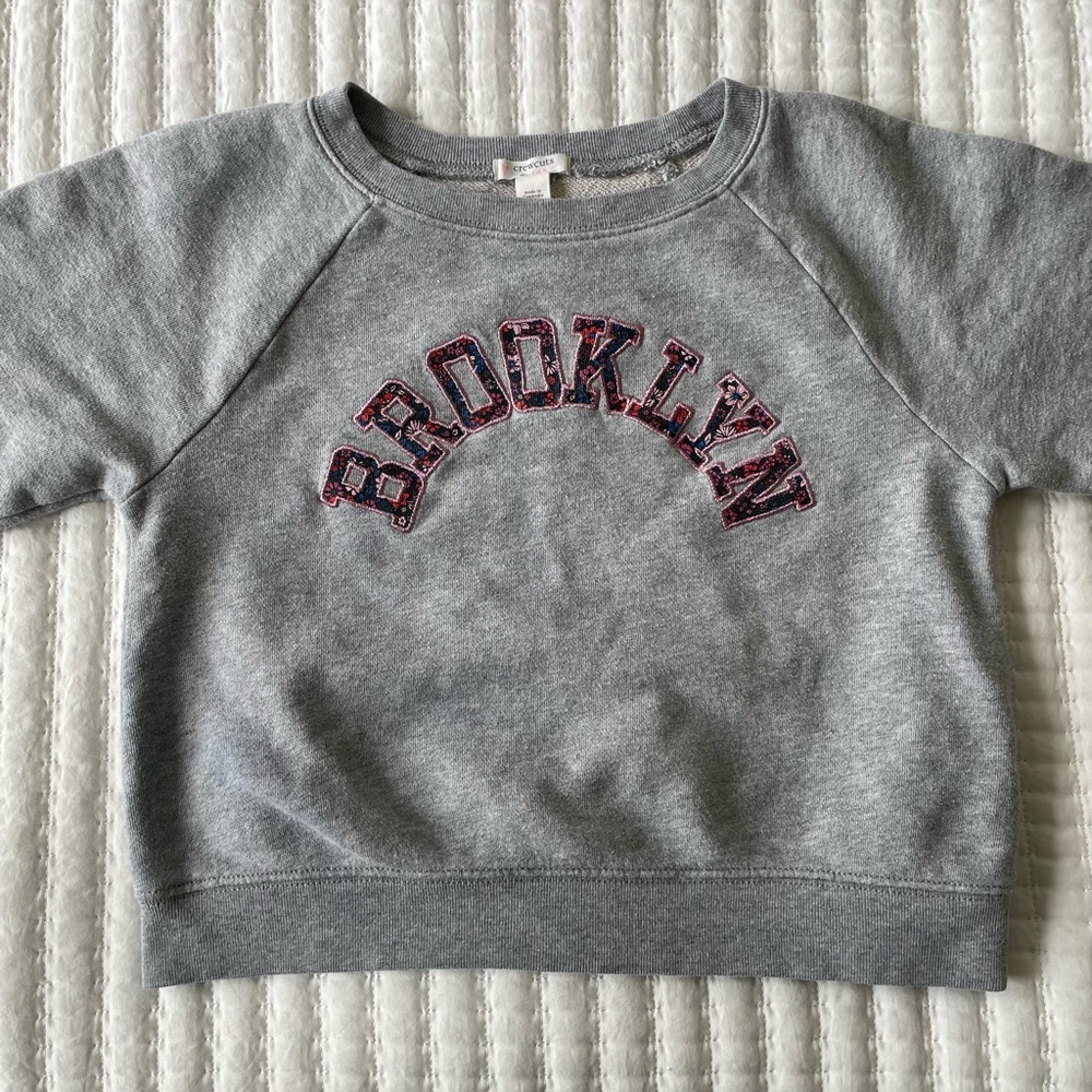Crewcuts Gray Sweatshirt with Brooklyn Design